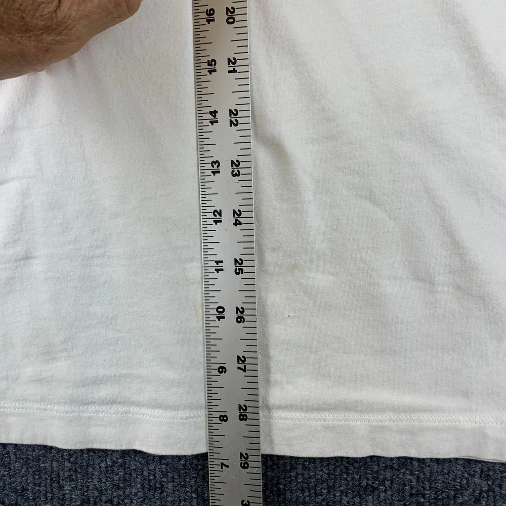 True Religion Mens White Side Logo Tape Horseshoe Graphic T-Shirt 2XL